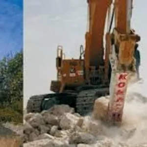 Гидромолота КОМАК для экскаваторов массой от 1 до 50 тонн 