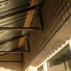 Монтаж и устройство балконных козырьков в Алматы,  Алматы недорого