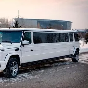 Лимузин Mercedes-Benz Gelandewagen G63 AMG для свадьбы в Астане.