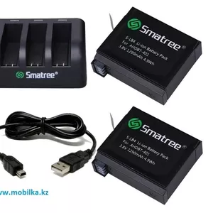 Продам комплект аккумуляторов для GoPro HERO 4 Lite,  Smatree® SM-004