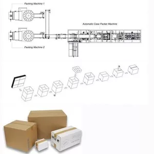 Автоматические лини для упаковки в картонные коробки