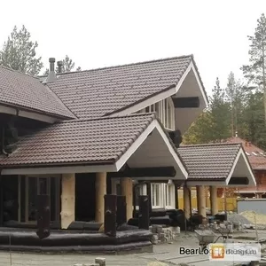 Рубленный дом из бревна 40 см 