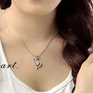 Продам серебряный ювелирные набор - Серьги + Ожерелье (Heart)