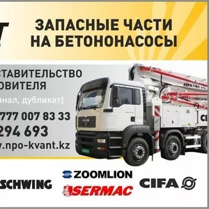Запчасти на бетононасосы CIFA,  PUTZMASTER,  SCHWING