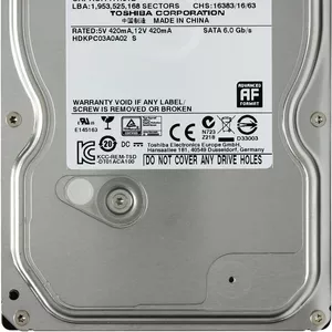 Продам жесткий диск HDD TOSHIBA 1Тб DT01ACA100