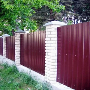 Монтаж забора из проф.листа