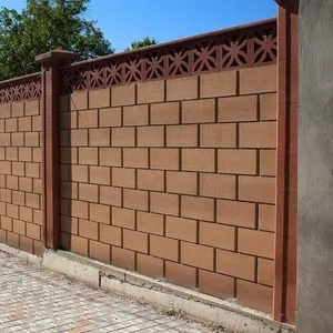 Строительство забора из кирпича и блока
