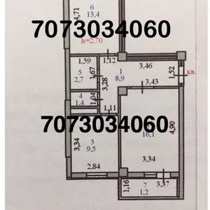 2 комн кв. Айнаколь, 58