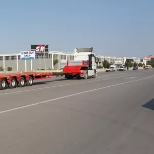 Extendable 5 axle lowbed semi trailers 