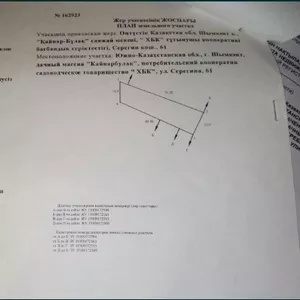 Дачный участок 6.52 сот с фундаментом 12м ×6м(Шымкент) 