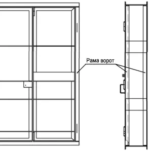 Ворота стальные не утепленные ТП
