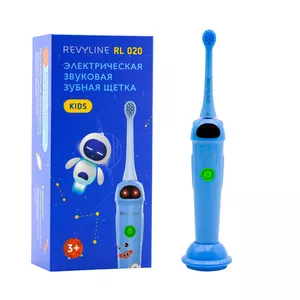 Детская звуковая щетка Revyline RL 020 Kids в голубом цвете с 2 режима